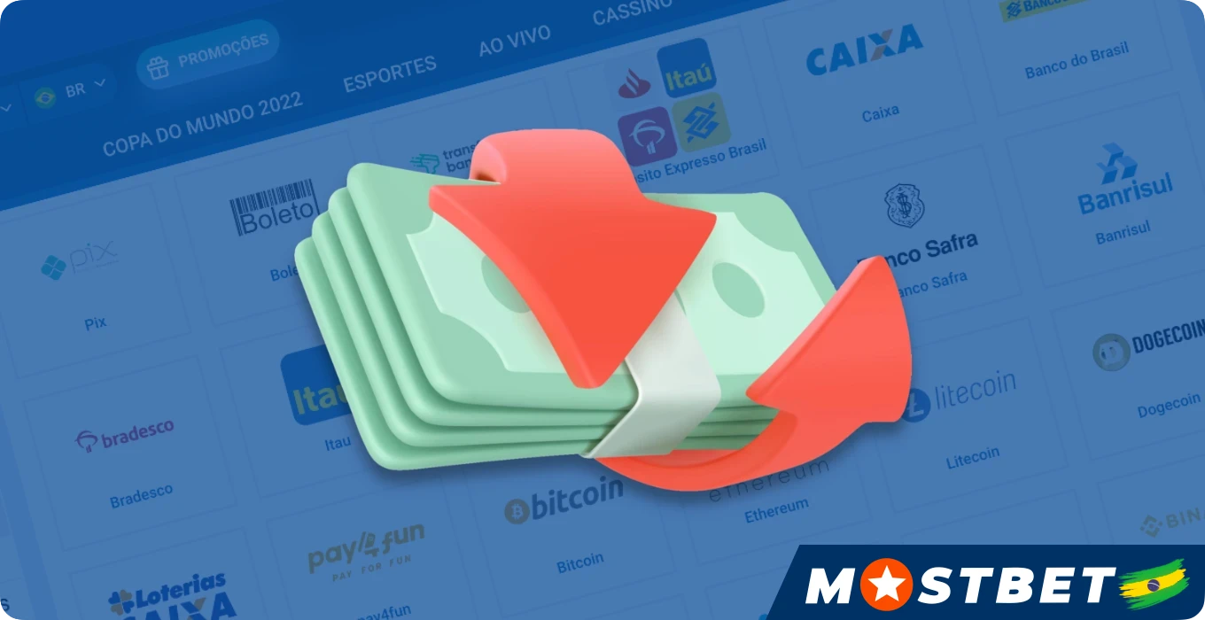 A Mostbet oferece a seus clientes brasileiros vários métodos de pagamento para depósitos e saques
