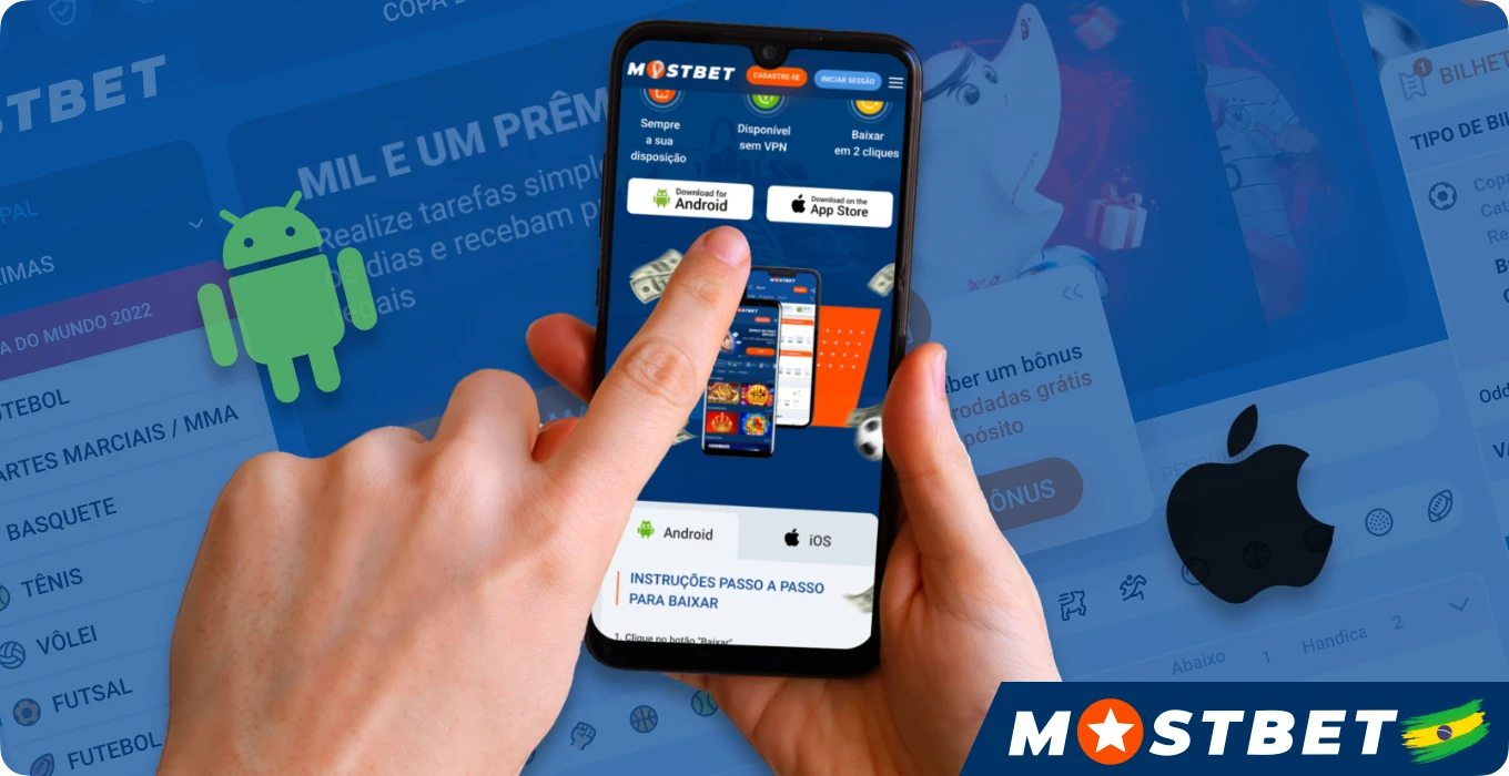 Aplicativo móvel Mostbet para esportes legais e apostas em cassinos no Brasil