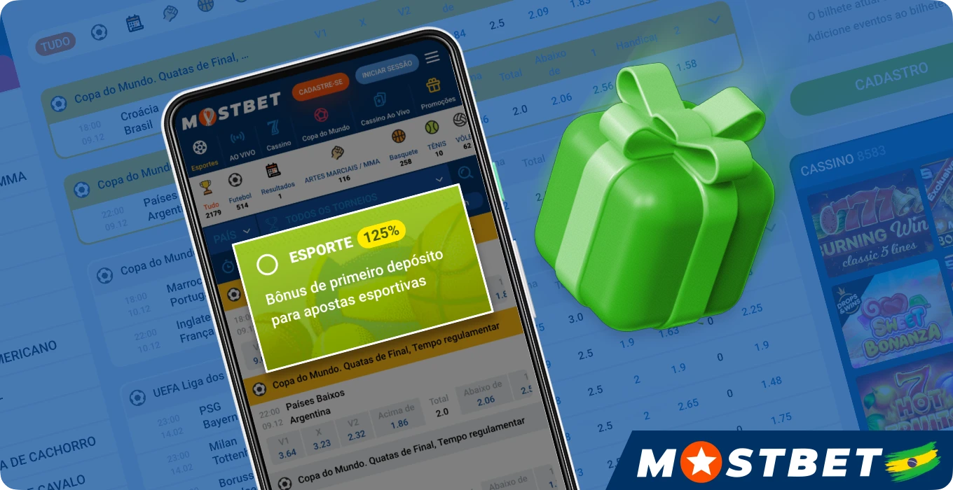 O bônus de boas-vindas para apostas esportivas na Mostbet está disponível para novos usuários do Brasil