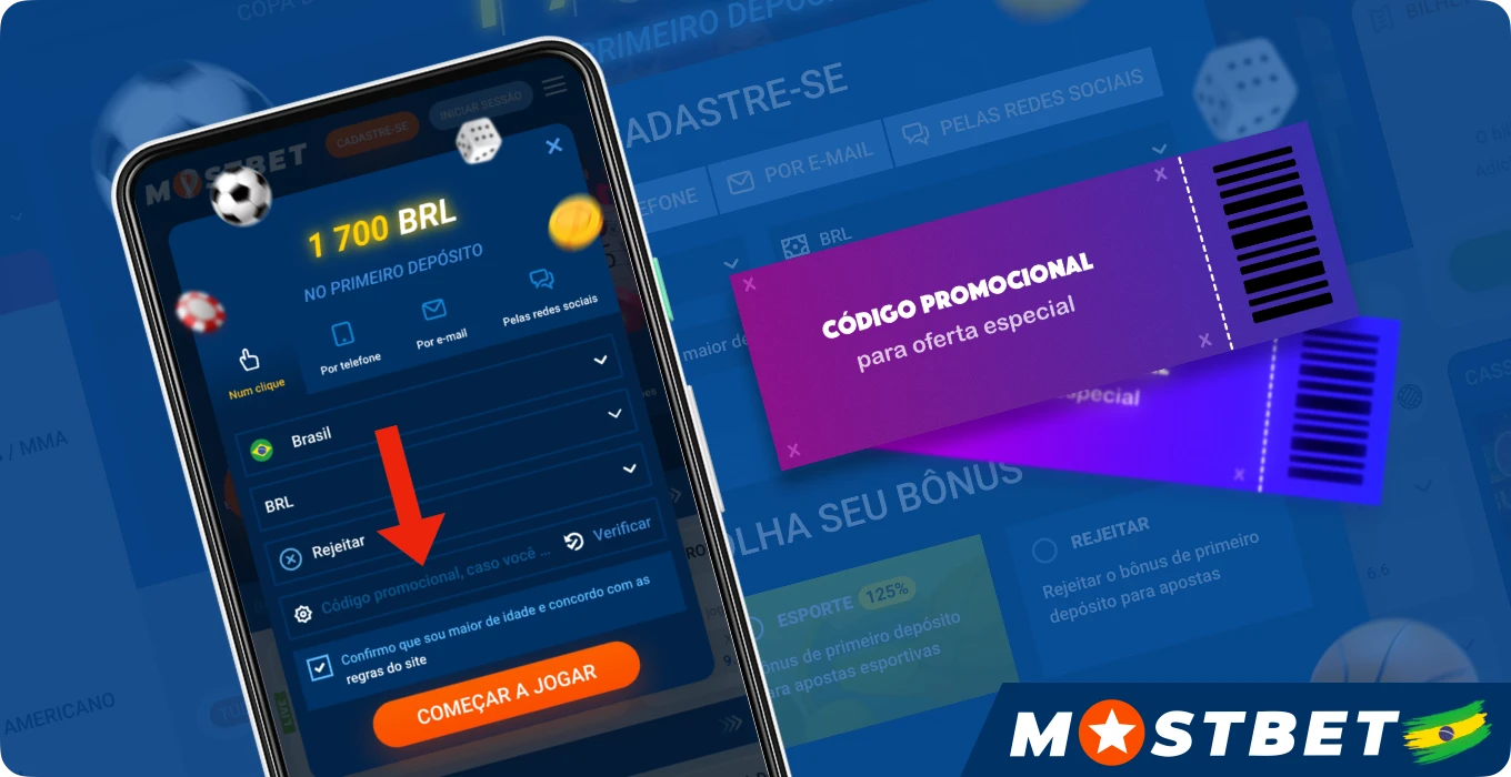 Código promocional da Mostbet para bônus adicional disponível para novos usuários do Brasil