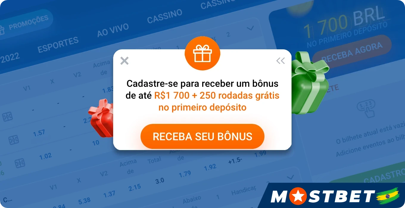 Todos os novos usuários da Mostbet do Brasil podem receber um bônus de boas-vindas esportivo ou de cassino