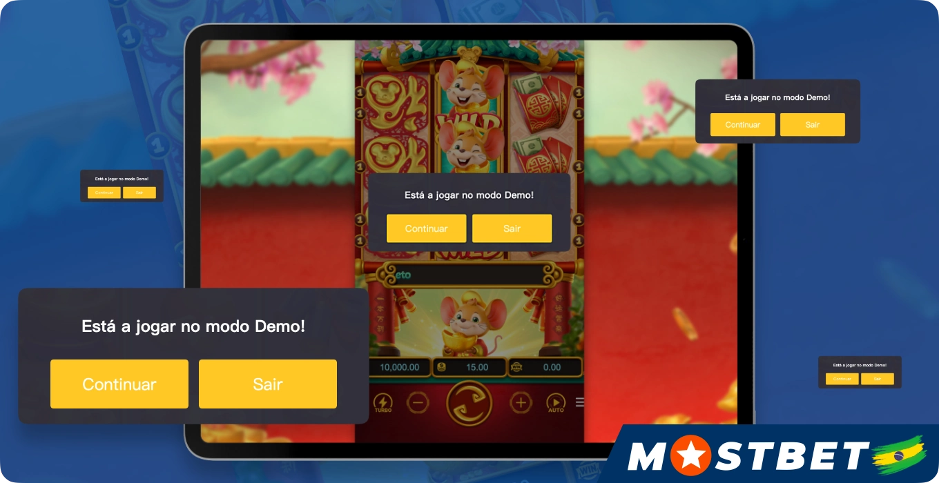 O modo de demonstração do Fortune Mouse está disponível para todos os usuários registrados da Mostbet do Brasil